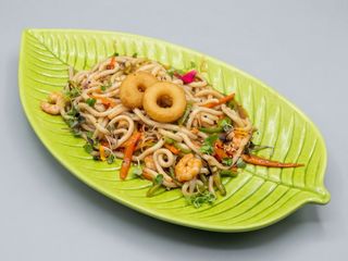 Wok udon noodles de langostino