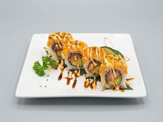 158. Salmón cheddar roll (8 pzs.)