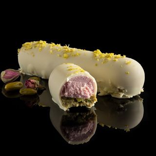 Lingote de Pistacho, Frambuesa y Vino de Nevares