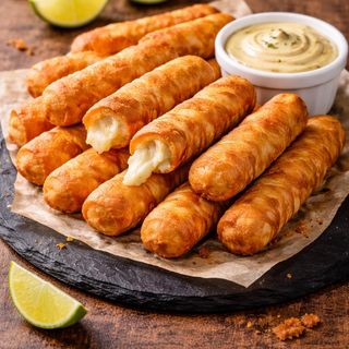 Tequeños artesanos rellenos de queso (28 uds)