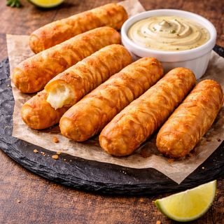 Tequeños artesanos rellenos de queso (7 uds)