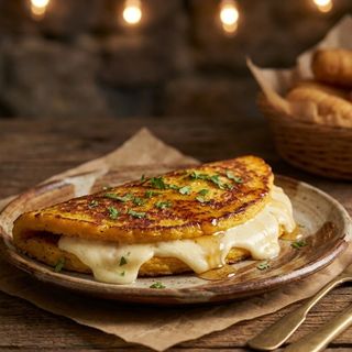 Cachapa de queso de mano