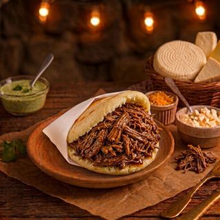 Arepa de Carne Mechada
