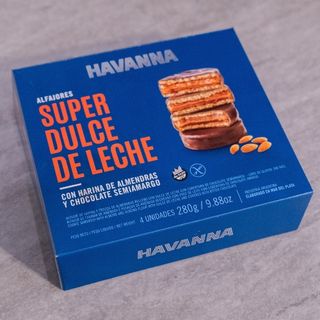 Caja de Alfajor Havanna Super Dulce de Leche Sin Tacc (4 Unidades)