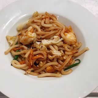 (Fideo de arroz ) Udon frito con verduras