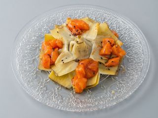 Alcachofa con salmón