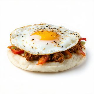 Arepa +2 huevo frito