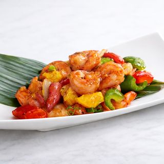 Langostinos caramelizados de Hong Kong