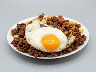 Picadillo de zorza con huevo