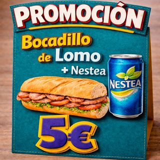 Bocadillo de Lomo a la Plancha + Nestea