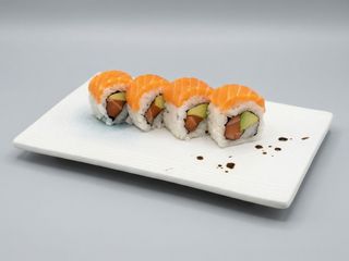 Salmón uramaki (8 pzas.)