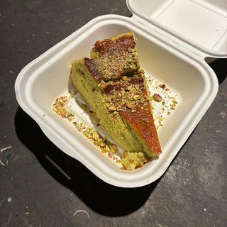 Tarta de queso ricotta y pistacho