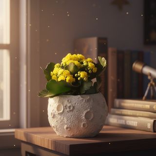 Macetero luna+  kalanchoe