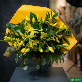 24 tulipanes amarillos