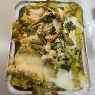 Macarrones al horno de verduras