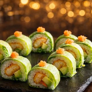 Bamboo langostino roll
