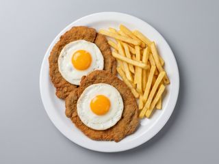 Milanesa a caballo  Ternera