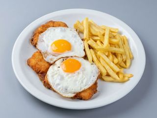 Milanesa a caballo pollo