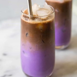 Iced Ube Coffee Latte