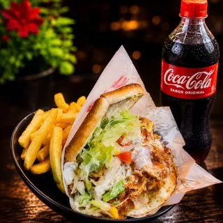 Menú Pan Pita (relleno de queso chedar)