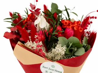 RAMO FLOR SECA EN TONOS ROJOS