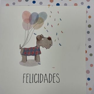 TARJETA FELICIDADES PERRO