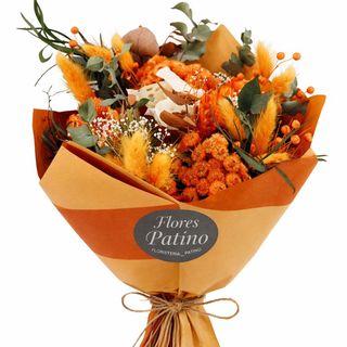 RAMO FLOR SECA TONOS NARANJA