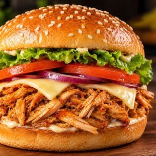 Hamburguesa De Pollo mechado