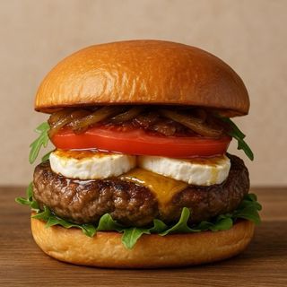 Hamburguesa rulo de cabra