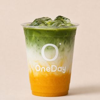 Iced mango matcha