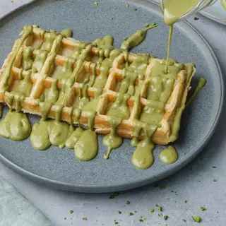 Gofre con pistacho