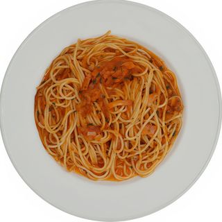 espaguetis  con chorizo