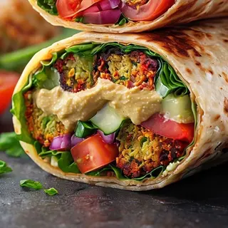 Cebolla, Y Queso Wrap Falafel