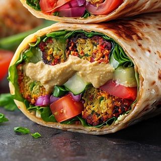 Cebolla, Y Queso Wrap Falafel