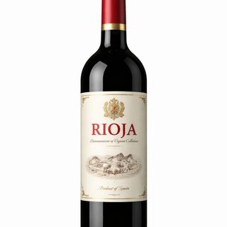 Botella de vino Rioja tinto