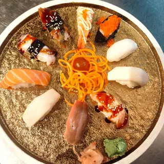 38.-Moriawase sushi(Sushi variado 10 piezas)