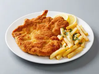Escalope Caprese Grande Con Patatas Fritas (Para 3-4 Personas)