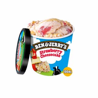 Helado Strawberry Cheesecake
