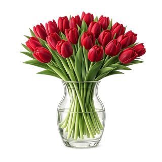Paquete 30 Tulipanes Rojos Flores.