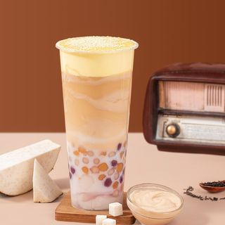 Té con coco, puré de taro, arroz negro(700 Ml.)