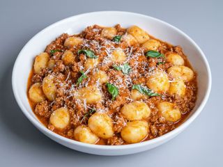Gnocchi A La Boscaiola Con Queso Vegano