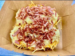 Menú Perro Ranchero Doble 2 perritos, 2 Patatas fritas