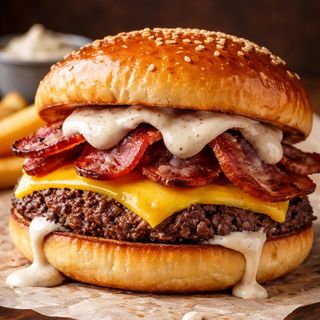 Menú Smash hamburguesa Trufada