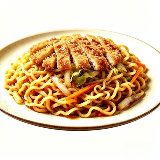Tallarines Con Pollo Rebozado Teriyaki