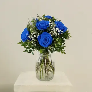 Ramo de 6 Rosas Azules "Irresistible"