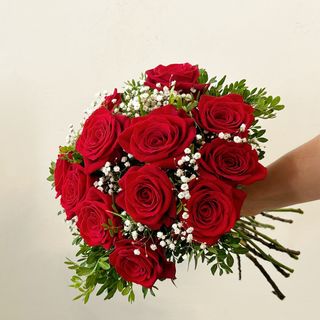 Ramo de 12 Rosas Rojas San Valentín "Deseo"