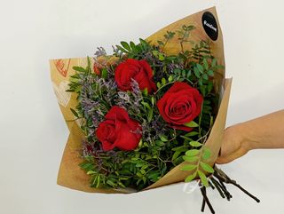 Ramo de 3 Rosas Rojas