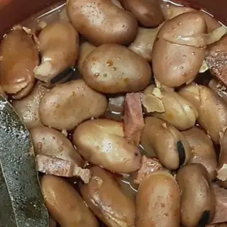 Habas con jamón y chorizo 350 g