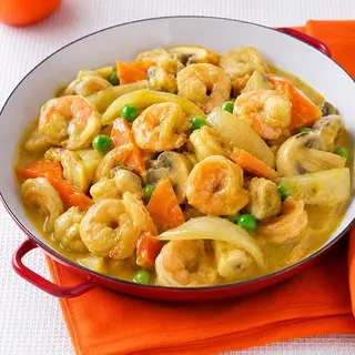 Langostinos Con Salsa Al Curry