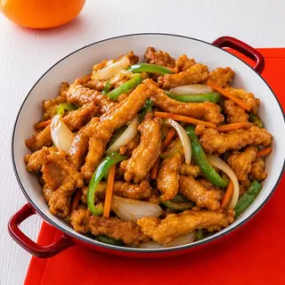 Pollo Crujiente con salsa Dulce Picante